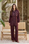 Tuniğin Front Stone Detailed Waist Gathered Suit 2271 Claret Red - 2