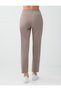 Mink Straight Cut Trousers with Zipper Pocket Detail at the Waist - 5