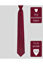Black Patterned Dark Red Silk Tie – 7.5 cm Wide - 4