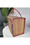 3-Piece Handmade Woven Bamboo Basket Set - Foldable Rectangular Tote Bags for Picnics, Shopping & Camping -Bamboo Bags - 7