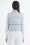 Women's Gray Crop Puffer Vest - 8