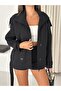Double Breasted Collar Short Trench Coat - 6
