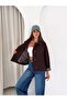 Bat Sleeve Plaid Lined Trench Coat - 3