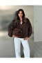 Brown Epaulet Snap Jacket - 9768