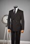 Exclusive Double-Breasted Suit Brown - 3