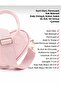 Pink Shk236 Faux Leather Zippered Single Compartment Heart Model Hand, Arm and Shoulder Bag - 5