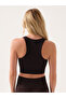 Motion Soft Textured Crop Top Brown - 2
