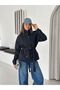 Double Breasted Collar Short Trench Coat - 5