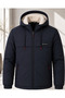 Men's Coat Winter Coat Hooded Fur Inside Warm Jacket Daily Coat Casual. - 2