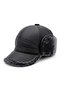 Men's Faux Leather Fur Cap Hat - 2