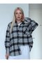 Plaid Pattern Oversize Drop Shoulder Pocketed Buttoned Long Sleeve Lumberjack Woven Shirt Aw26Go0001 - 3