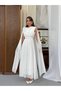 LİNCON Maxi Elbise 3113 - Beyaz