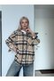 Plaid Pattern Oversize Drop Shoulder Pocketed Buttoned Long Sleeve Lumberjack Woven Shirt Aw26Go0001 - 4