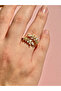 Adjustable Stone Leaf Ring - 3