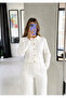 Knitwear Belted Buttoned Blouse Trouser Set - 4