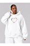 3 Yarn Combed Cotton Plus Size Paw Heart Printed Unisex Sweatshirt Df5