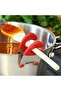 Stainless Steel Pot Holder with Red Silicone Grips - Heat-Resistant Spoon & Utensil Hanger for Kitchen Pots, Multifunctional Anti-Scald for Safe Cooking, Pot Side holder | Modern Kitchen Tool - 6