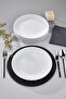 Set of 6 25.5 cm Perla Porcelain Serving Plates Ckr4224