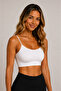 Women's Thin Strap Crop Top Basic Stretchy Bustier Tank Top - 2