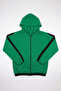Girl's Ribbed Crop and Stripe Detailed Tracksuit Set - 4