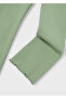 Girl's Loose-Fit Ribbed Green Leggings - 03720 - 6