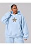 3 Yarn Combed Cotton Plus Size Leopard Star Printed Unisex Sweatshirt Df4