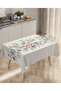 Elegant Decorative Tablecloth with Pink and Blue Flower Bouquet - 2