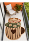 Sdt Fincan Patterned Modern Woven Base Decorative Carpet Sdtamour4111 - 2