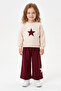 Star Embroidered Crew Neck Girls' 2-Piece Set - 2