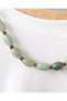 Natural Green Aventurine Stone Women's Necklace – Elegant Handmade Design-43 cm - 2