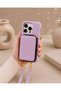 iPhone 15 Pro (6.1 Inch) Compatible Premium Lux Leather Case with Open Sides, Slim Design, Wallet, Zipper, Card Holder, Crossbody Neck Strap, and Drawstring Strap
