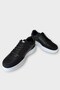 Unisex Flat Light Sole Sneaker Shoes Black White - 5