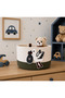 Children's Room Toy Basket Decorative Wicker Basket Organizer Storage Basket with Stork Figure 20X16 cm - 2