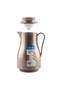 قارورة فراغية سعة 1 لتر، هيكل بلاستيكي مع بطانة زجاجية بيضاء، لون بني - 6