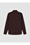 Özmarka New Season Plum Regular Fit Linen Look Men's Shirt - 5