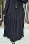 Women's Clothing Large Size Pressed Modal Cupra Layered Buttoned Dress - 5