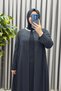 Women's Clothing Plus Size Chiffon Evening Dress with Sleeves and Rhinestones on the Front - 6