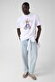 Short Sleeve Basic Teddy Bear Men's White T-Shirt M6Yi75K5409-G011