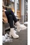 Side Zippered Lace-Up High Thick Heeled Women's Long Boots - 7