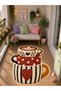 Sdt Fincan Patterned Modern Woven Base Decorative Carpet Sdtamour4113 - 2