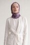 Purple Rope Patterned Marvella Scarf - 3