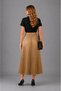 Standard Skirt with Pleats and Elastic Waist - 5