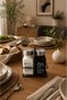 Jana 2-Piece Glass Salt and Pepper Shaker Set with Metal Stand Spice Container Set - 2