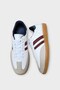 Unisex Lightweight Sneaker Shoes White - Bordo - 5