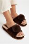 Women's Luxury Pompom Plush House Slippers Winter Warm Non-Slip Thick Sole Dowry Slippers - 3