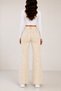 Lucia Women's Beige High Waist Lycra Flared Jeans - 2