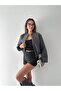 Drawstring Bomber Women's Cashmere Jacket - 2