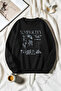 Unisex Simple City Printed Crew Neck Sweatshirt