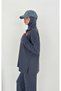 Women's Modest Collar Zip-Up Comfort Modal Two-Piece Set - 3