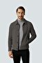 Anthracite Suede Look Men's Coat |   Modern City Style